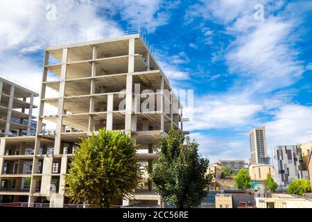 Blackwall raggiunge lo sviluppo residenziale in costruzione a Poplar, Londra, Regno Unito Foto Stock