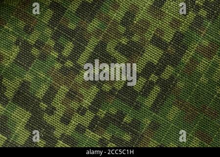 Militaristi khaki disegno texture sfondo, esercito forza tessile Foto Stock