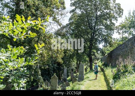 Il Cimitero Ebraico di Třebíč dalla prima metà del 17 ° secolo incluso nella lista del Patrimonio Mondiale dell'UNESCO nel 2003 Foto Stock