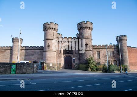 HMP Leicester carcere nel centro della città alloggi detenuti da tutto il paese Foto Stock
