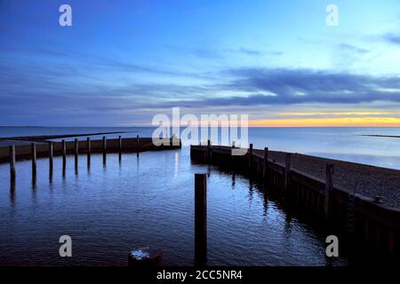 Mare del Nord al Meldorfer Hafen Foto Stock