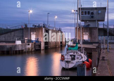 Porto di Meldorf Foto Stock