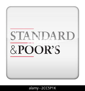 Standard & Poor's agenzia di rating logo icona isolato pulsante app Foto Stock