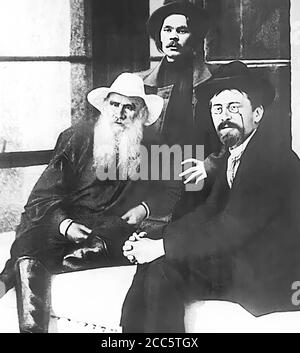 Foto per Leo Tolstoy - Maxim Gorky e Anton Chekhov con una buona risoluzione Foto Stock