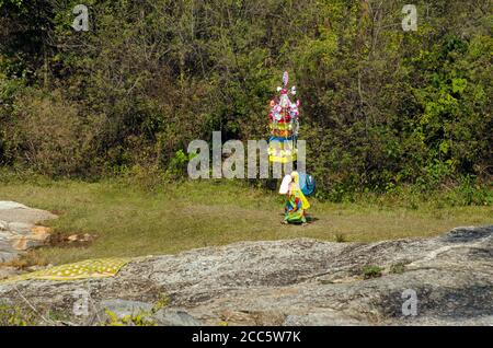 purulia bengala ovest india il 15 gennaio 2020: festa del tusu che celebra a purulia bengala ovest india. Foto Stock