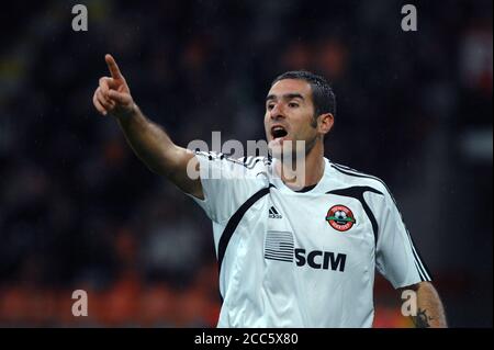 Milano Italia, 24 ottobre 2007,' Stadio SAN SIRO', UEFA Champions League 2007/2008 , AC Milan - FC Shakhtar : Cristiano Lucarelli durante la partita Foto Stock