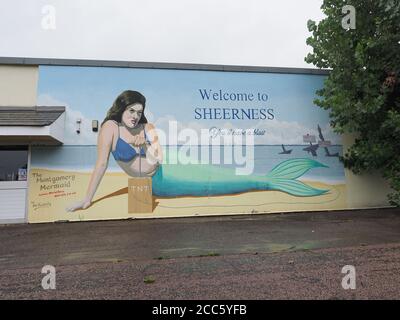 Sheerness, Kent, Regno Unito. 19 agosto 2020. Regno Unito Meteo: Un pomeriggio umido nel centro di Sheerness in Kent. Credit: James Bell/Alamy Live News Foto Stock