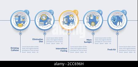 Modello infografico vettoriale delle tecniche di biohacking Illustrazione Vettoriale