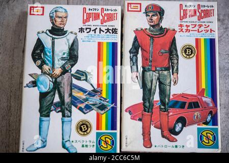 Captain Scarlet e Colonnello White Imai da modelli di carattere Serie TV per bambini Captain Scarlet di Gerry Anderson Foto Stock