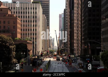 Los Angeles California USA paesaggio urbano tra grattacieli Foto Stock