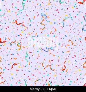 Seamless sfondo colorato con bandierine colorate e coriandoli colorati.  Ideale per prodotti tessili, confezione, carta stampa, semplice sfondi e  texture Immagine e Vettoriale - Alamy
