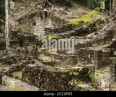 Rovine del complesso del tempio di Dzibanche a Quintana Roo, Messico. Foto Stock