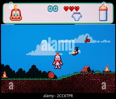 Baby Jo il Super Hero - PC Engine CD Videogioco - solo per uso editoriale Foto Stock