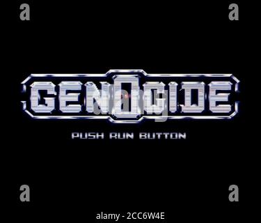 Genocidio - PC Engine CD Videogioco - solo per uso editoriale Foto Stock
