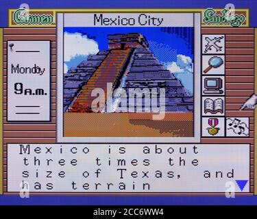 Dove nel mondo è Carmen Sandiego - PC Engine CD Videogioco - solo per uso editoriale Foto Stock
