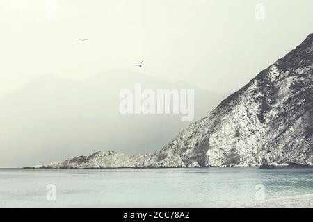 paesaggio incontaminato di mare che dà la sensazione di libertà Foto Stock