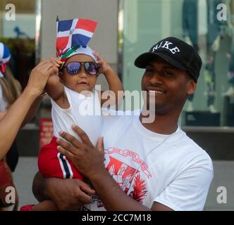 Giornata della Repubblica Dominicana nel centro di New York City. Foto Stock