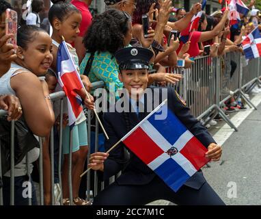 Giornata della Repubblica Dominicana nel centro di New York City. Foto Stock