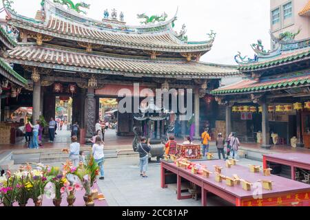 CHANGHUA, Taiwan - Tempio di Lugang Mazu a Lukang, Changhua, Taiwan. Il tempio fu originariamente costruito nel 1591. Foto Stock