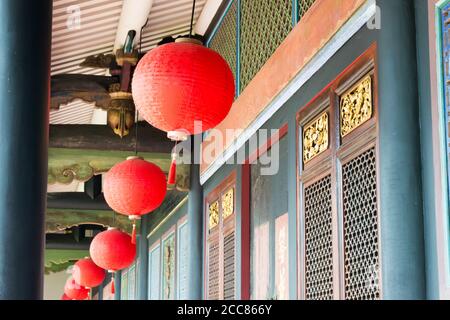 Taichung, Taiwan - Lanterna al Wufeng Lin Family Mansion and Garden a Taichung, Taiwan. Foto Stock