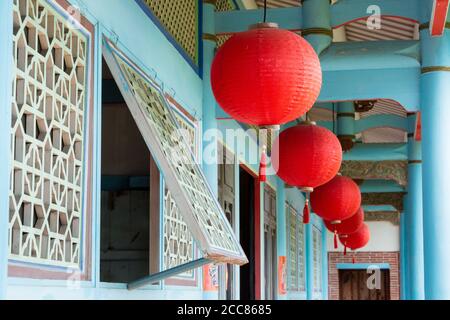 Taichung, Taiwan - Lanterna al Wufeng Lin Family Mansion and Garden a Taichung, Taiwan. Foto Stock