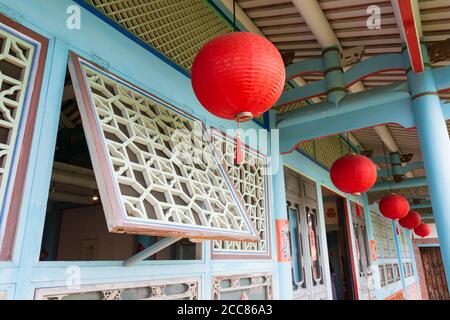 Taichung, Taiwan - Lanterna al Wufeng Lin Family Mansion and Garden a Taichung, Taiwan. Foto Stock