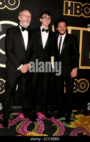 LOS ANGELES - SET 17: Liam Cunningham, Isaac Hempstead Wright, Kit Harrington al HBO Emmy After Party - 2018 al Pacific Design Center il 17 settembre 2018 a West Hollywood, California Foto Stock