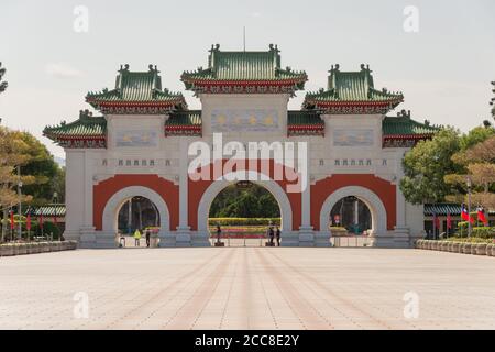 Taipei, Taiwan - Santuario nazionale dei Martiri rivoluzionari (Santuario dei Martiri di Taipei), un famoso luogo turistico di Taipei, Taiwan. Foto Stock