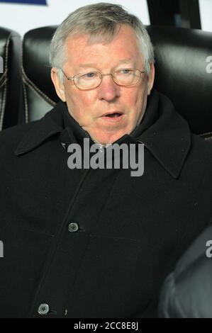 Milano Italia , 24 febbraio 2009, 'G.MEAZZA SAN SIRO' Stadium, UEFA Champions League 2008/2009, FC Inter - FC Manchester United : il allenatore di Manchester Alex Ferguson prima della partita Foto Stock
