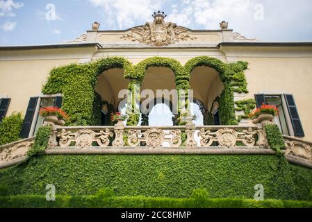 Villa Balbianello. Lago di Como. Italia - 19 luglio 2019: Esterni di Villa del Balbianello sul lago di Como. Italia. Foto Stock