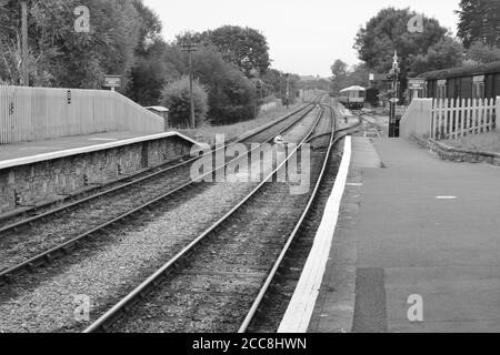 Stazione ferroviaria del castello di Corfe. Foto Stock