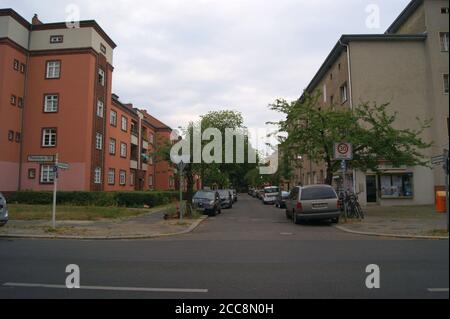 Grimnitzseeweg Ecke Pichelsdorfer Straße a Berlino-Spandau Foto Stock