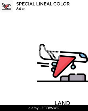 Icona vettore di colore lineare Land Special. Modello di disegno simbolo illustrazione per elemento dell'interfaccia utente Web mobile. Illustrazione Vettoriale