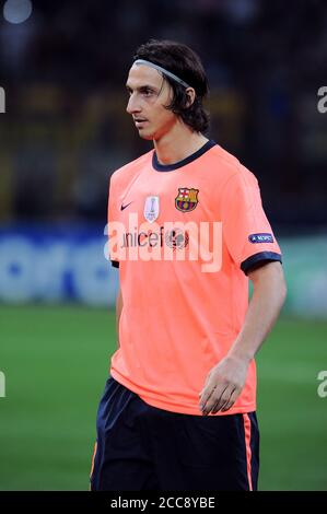 Milano, Italia, 20 aprile 2010, 'G.MEAZZA SAN SIRO' Stadium, UEFA Champions League 2009/2010, FC Inter - FC Barcelona: Slatan Ibrahimovic prima della partita Foto Stock