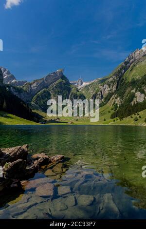 Bellissimo tour esplorativo attraverso i monti Appenzell in Svizzera. - Appenzell/Alpstein/Svizzera Foto Stock