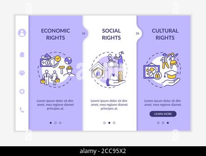 Modello vettore di onboarding dei gruppi per i diritti umani Illustrazione Vettoriale