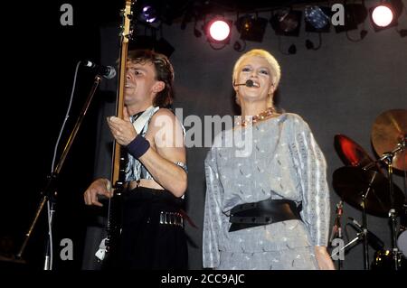 Annabel Lamb vive in un concerto durante il suo tour "The Flame". Londra, 15 maggio 1984 | utilizzo in tutto il mondo Foto Stock