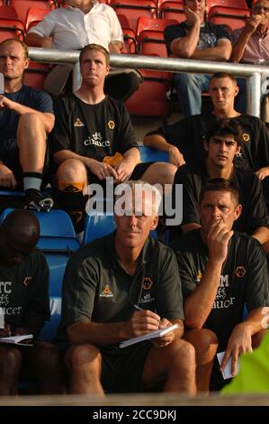 Crewe Alexandra / Wolverhampton Wanderers a Gresty Road in Pre-season friendly 26/07/2006. Mick McCarthy Foto Stock