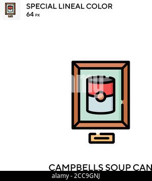 Zuppa di Campbells può icona vettore colore lineal speciale. Modello di disegno simbolo illustrazione per elemento dell'interfaccia utente Web mobile. Illustrazione Vettoriale