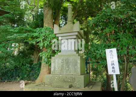 Iwate, Giappone - Pagoda al Takadachi Gikeido (Sala Yoshitsune) di Hiraizumi, Iwate, Giappone. Foto Stock