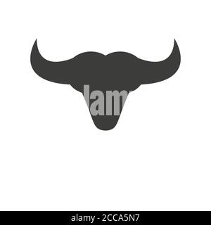 Bull logo avvisatore acustico e simboli modello app icone Illustrazione Vettoriale