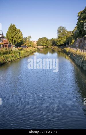 la città di tonbridge sul fiume medway in kent Foto Stock