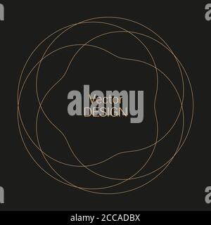 Monogramma linea telaio vintage. Biglietti d'auguri. Matrimonio inviti. In stile retrò. Vettore modello logo, etichette e contrassegni Illustrazione Vettoriale