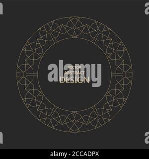 Monogramma linea telaio vintage. Biglietti d'auguri. Matrimonio inviti. In stile retrò. Vettore modello logo, etichette e contrassegni Illustrazione Vettoriale