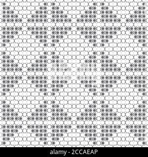 Ripetizione senza giunture. Struttura moderna ed elegante. Ornamento geometrico a ripetizione regolare costituito da rombi, punti, triangoli punteggiati, cerchi di contorno. V Illustrazione Vettoriale