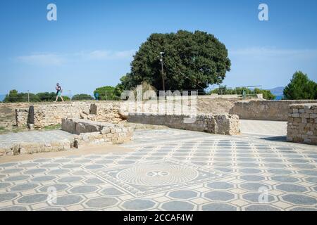 Città romana presso il sito archeologico di Empúries. Provincia di Girona. Catalogna. Spagna. Foto Stock