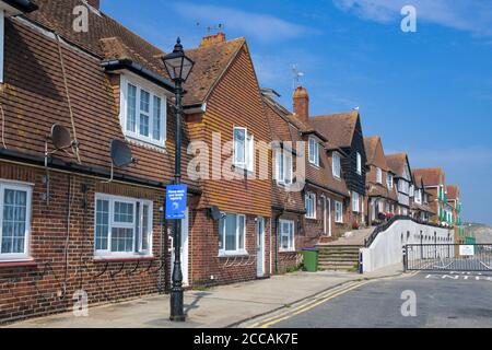 Case edoardiane Folkestone Harbour Kent Inghilterra Foto Stock
