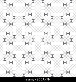 Vector seamless pattern. Moderno ed elegante con texture delineano forme geometriche. Ripetere regolarmente geometrico linea sottile griglia con rombi, esagoni Illustrazione Vettoriale