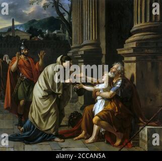 Belisario che implora ALMS. Museo: Musée des Beaux-Arts, Lille. AUTORE: JACQUES LOUIS DAVID. Foto Stock