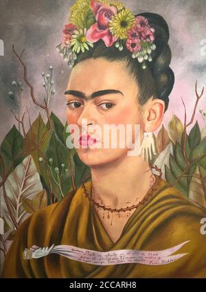 Autoritratto dedicato al dottor Eloesser. Museo: COLLEZIONE PRIVATA. Autore: FRIDA KAHLO. Foto Stock